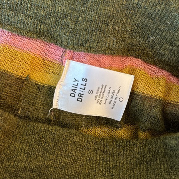 Daily Drills Pink and Green Striped Pants - Picture 6 of 6